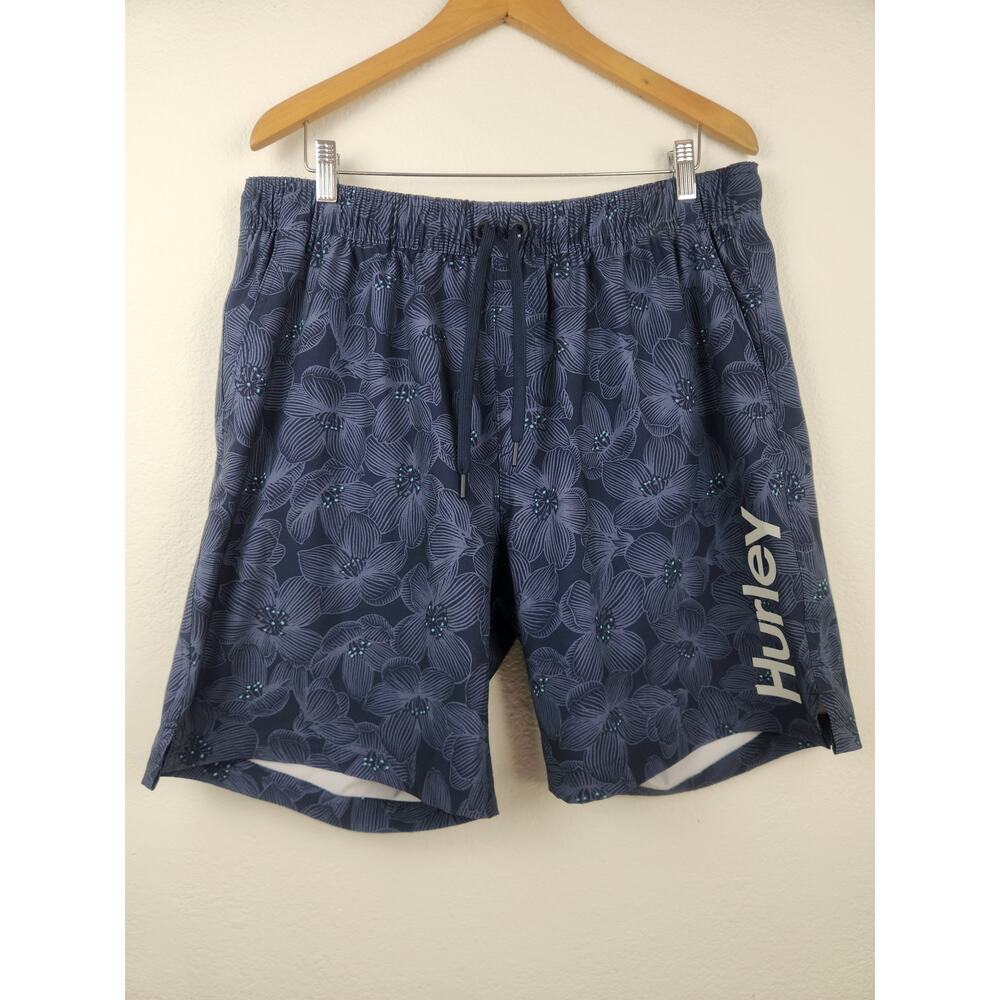Hurley Men's Swim Shorts Boardshorts Blue Size XXL 8" Inseam Pockets